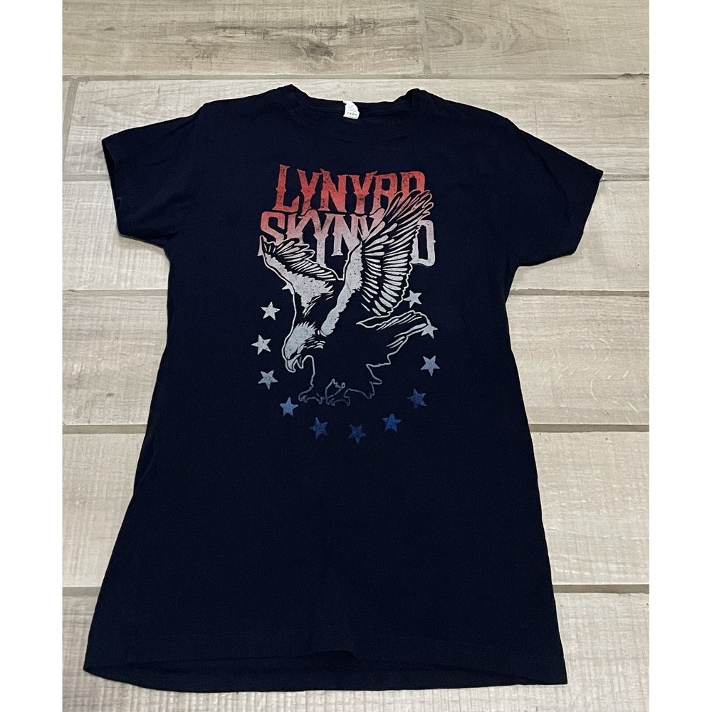 Retro Women's Lynard Skynard‎ Shirt Sleeve T Shirt Size XXL 100% Cotton Blue USA